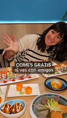 El buffet libre de sushi de Castelldefels donde puedes comer gratis si vas con dos amigos