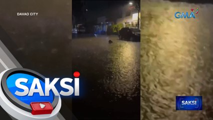 Ilang bahagi ng Davao City, binaha dahil sa halos 2 oras na ulan | Saksi