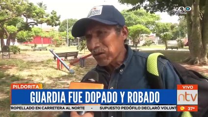 Guardia denuncia que fue dopado y robado