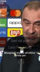 Sarri nel post Lazio Feyenoord 1-0