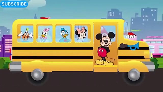 WHEELS ON THE BUS SONG Mickey Mouse Donald Minnie Disney Goofy