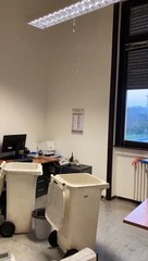 Infiltrazioni d'acqua nel comando di polizia in zona 3 a Milano