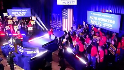 Biden'ın konuşması 'ateşkes' sloganlarıyla yarıda kesildi!