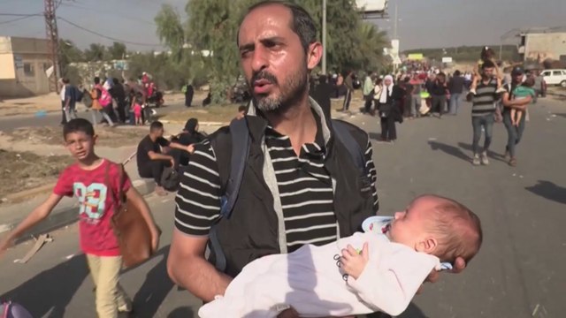 Gaza : exode des habitants du nord vers le sud pour fuir les combats