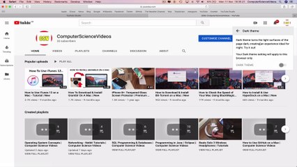 How to SWITCH to YouTube Dark Theme Mode | New