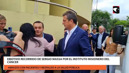Massa saludó a pacientes durante su emotiva visita al Instituto Misionero del Cáncer