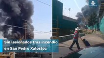 Se registra fuerte incendio en depósito de materiales reciclables en Ecatepec