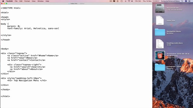 How to CODE a Navigation Menu with Left & Right Align Links Using HTML5 & CSS3 | New