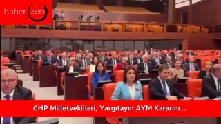 CHP Milletvekilleri, Yargıtay'ın AYM Kararını Protesto Etmek İçin Meclis'te Eylem Başlattı