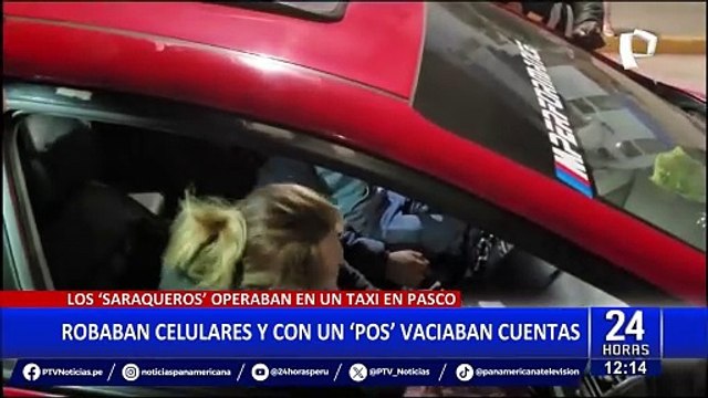 Pasco: detienen a delincuentes que utilizaba un taxi para robar celulares y vaciar cuentas bancarias