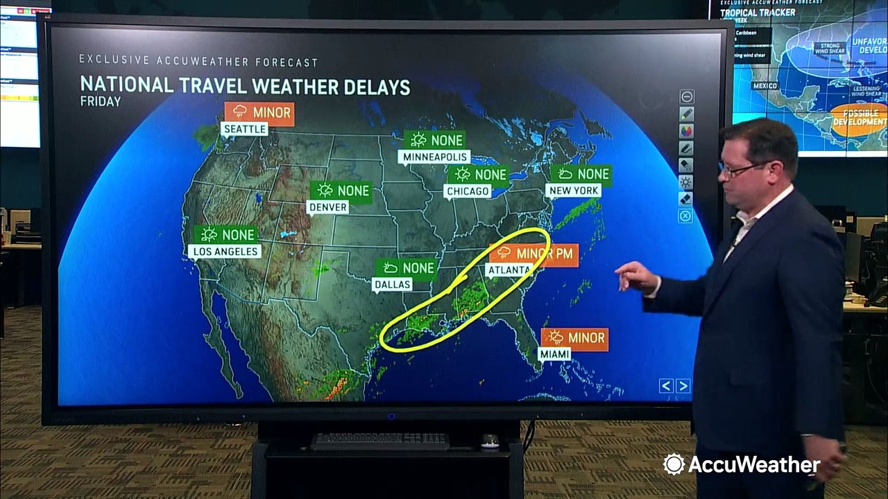Storms to cause travel delays in parts of the US this Friday