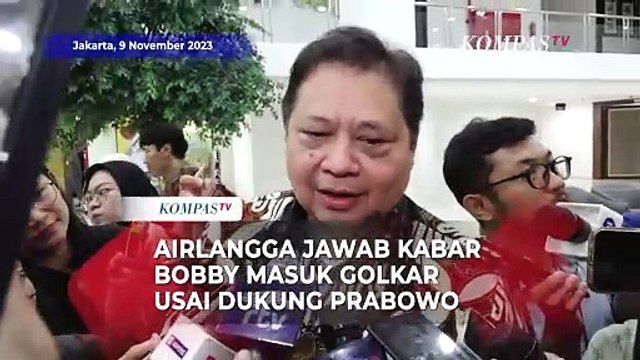 Airlangga Hartarto Jawab Kabar soal Bobby dan Gibran Masuk Golkar