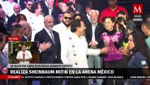 Claudia Sheinbaum realiza mitin en la Arena México recibiendo apoyo de Morena