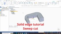 solid edge sweep cut tutorial | How to use solid edge sweep cut command | solid edge tutorials