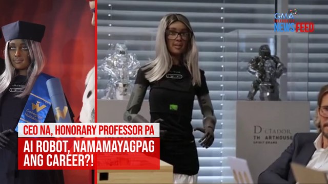 CEO na, honorary professor pa! AI Robot, namamayagpag ang career?! | GMA Integrated Newsfeed