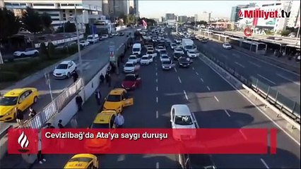 Cevizlibağ'da Ata'ya saygı duruşu