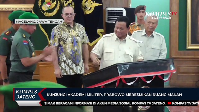 Kunjungi Akademi Militer, Prabowo Meresmikan Ruang Makan
