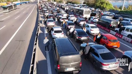 09.05'te trafik durdu!