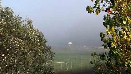 Sonbahar ile buluşan sis görsel şölen sundu