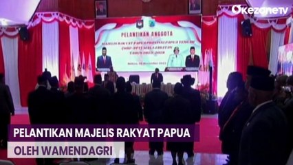 Wamendagri Lantik 28 Anggota Majelis Rakyat Papua di Nabire