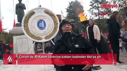65 yaşındaki kadından Ata’ya şiir