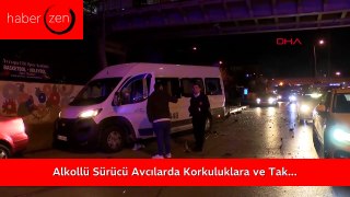 Alkollü Sürücü Avcılar'da Korkuluklara ve Taksiye Çarptı