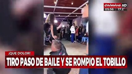 Tremendo dolor: tiró unos pasos de baile... ¡y se quebró el tobillo!