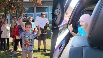 Entire Elementary School Comes Out To Support Pupil Who's Battling Childhood Cancer | Happily TV