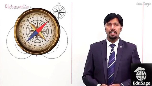 Magnetic field due to current in a long straight wire by Fawad Malik | 2nd year physics by pgc PGC leactures | electromagnetic induction | EduSage