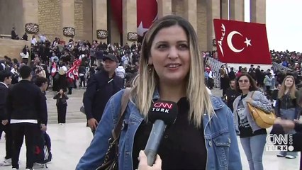 Binlerce kişi Anıtkabir’e giderek törene katıldı