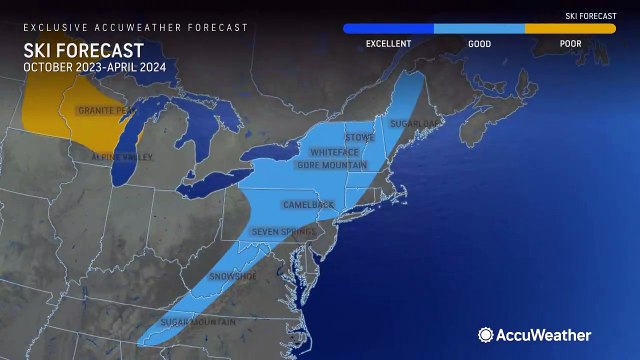 Ski season forecast for the eastern US