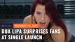 Dua Lipa launches new single with London fan event