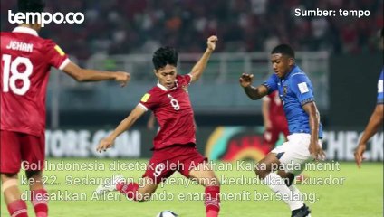 Download Video: Hasil Piala Dunia U-17 2023: Timnas U-17 Indonesia Ditahan Imbang Ekuador 1-1, Arkhan Kaka Cetak Gol