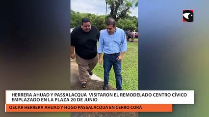 Herrera Ahuad y Passalacqua  visitaron el remodelado Centro Cívico emplazado en la plaza 20 de Junio