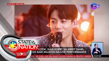 BTS Jung Kook, nag-sorry sa Army dahil sa hindi raw maayos na live performance | SONA