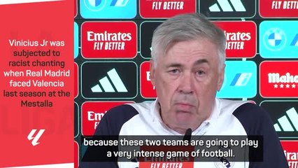 Ancelotti confident that Valencia fans will be respectful of Vinicius Jr