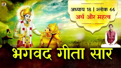 गीता सार अध्याय 18 श्लोक 66 का अर्थ और महत्व  Bhagavad Geeta Chapter 18 Shlok 66 | Sh. Shambhu S Jha
