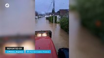 Severe flooding in Pas-de-Calais, France.