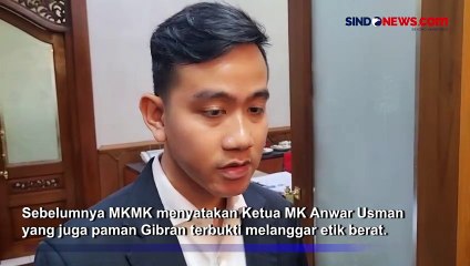 Usai Keputusan MKMK, Gibran Tanggapi Keabsahannya Sebagai Cawapres
