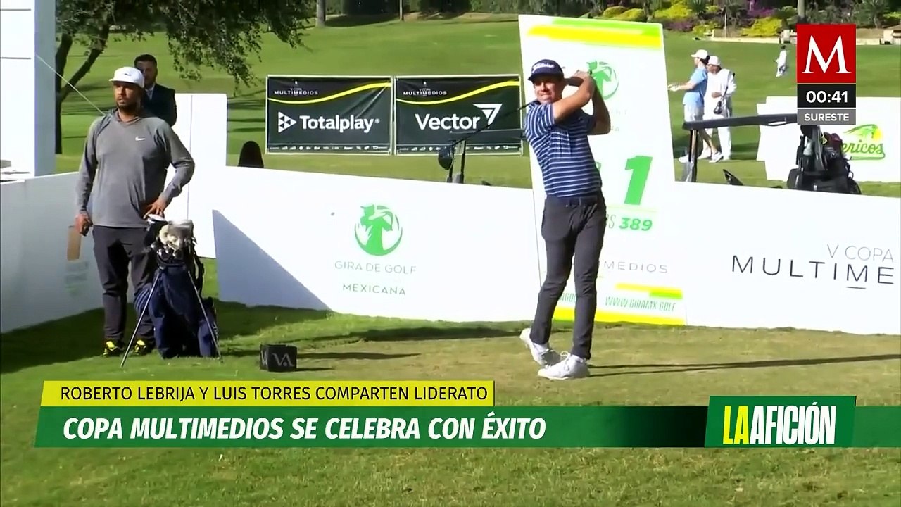 V Copa Multimedios se celebra con exito, Roberto Lebrija y Luis Felipe Torres comparten liderato