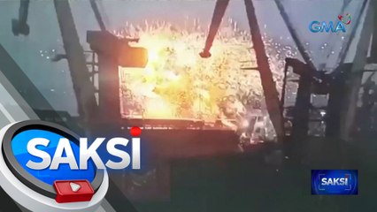 Civilian ship sa Ukraine, tinamaan ng missile ng Russia; 3 Pinoy crew kabilang ang kapitan, sugatan pero ligtas na | Saksi