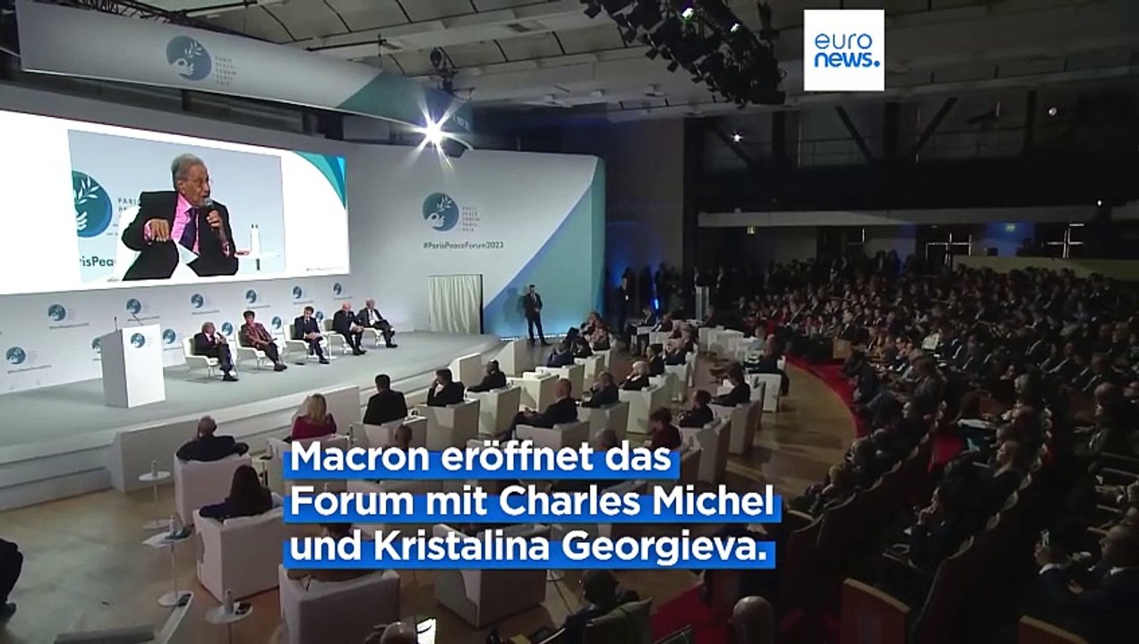 Macron wirbt auf 6. Pariser Friedensforum für mehr internationale Finanzhilfen