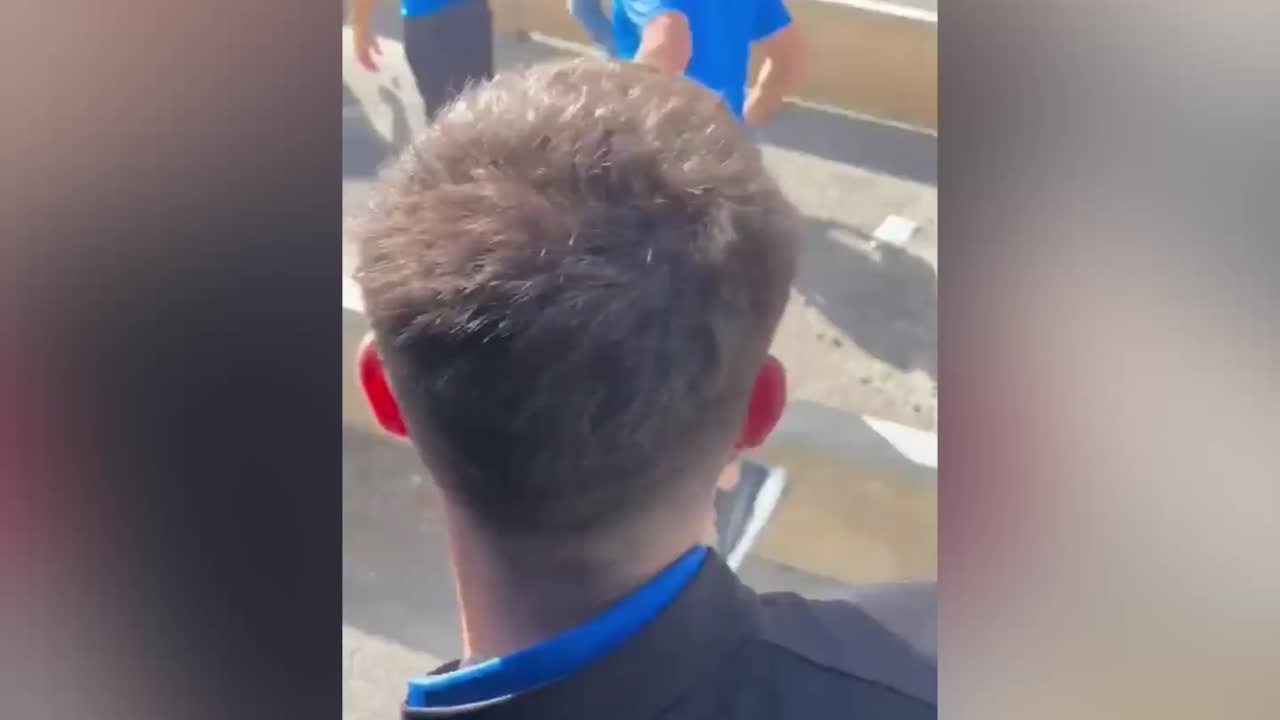 El momento en el que un bombardeo sorprende a la selección de Israel con Weismann dentro