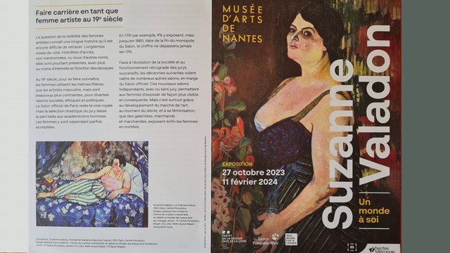 Suzanne VALADON, exposition un monde à soi , Nantes, Musée d'Art - 2023