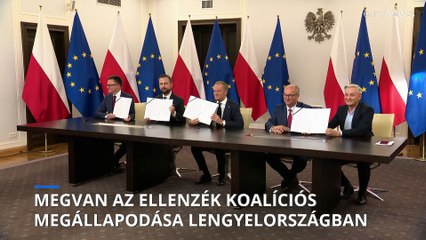 Koalíciós szerződést írtak alá a Donald Tusk vezette lengyel ellenzék pártjai