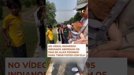 Bebê brasileira vira 'atração turística' na Índia, e cena viraliza nas redes sociais