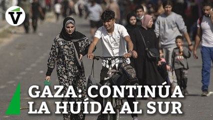 Los palestinos continúan desplazándose hacia el sur ante los incesantes ataques del Ejército israelí
