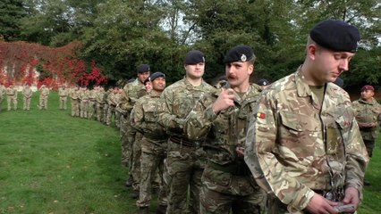 Veterans form Tommy symbol in Maidstone for Remembrance Day