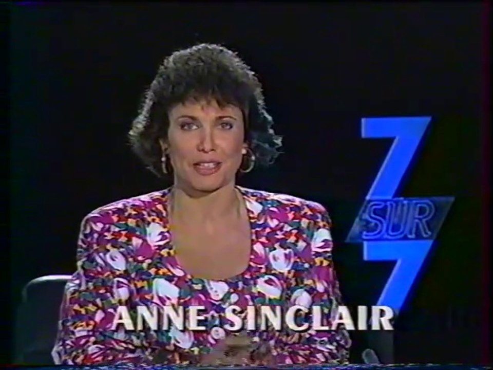 TF1 - 3 Juin 1990 - Début "7 sur 7" (Anne Sinclaire), pubs, bande annonce