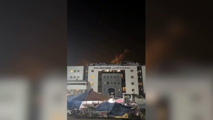 İsrail Şifa Hastanesi çevresini fosfor bombası ile vuruyor